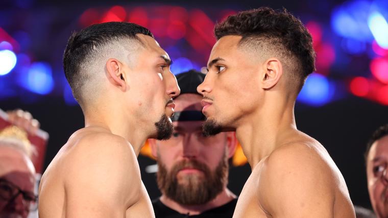 Teofimo Lopez and Jamaine Ortiz weigh in for world title bout