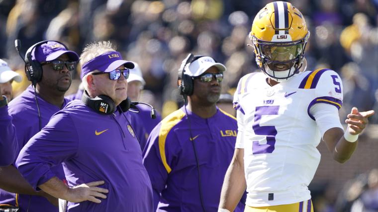 Does LSU's Brian Kelly know where Jayden Daniels is headed? image