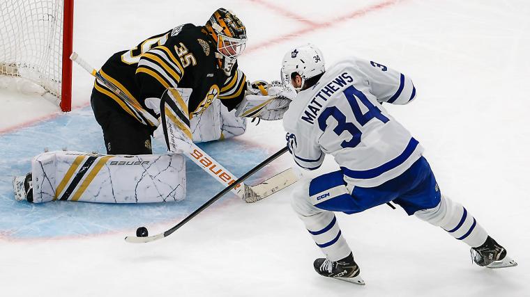 What channel is Bruins vs. Maple Leafs on today? image