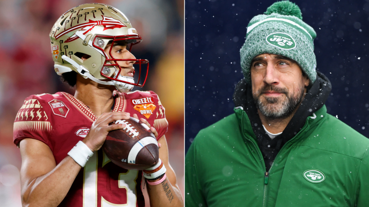 What Jordan Travis pick means for Aaron Rodgers' future with the Jets image