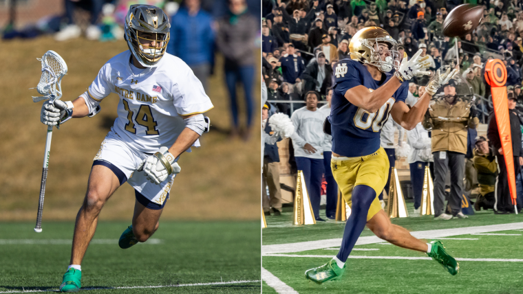 Jordan Faison's rise to two-sport stardom in lacrosse, football at Notre Dame image