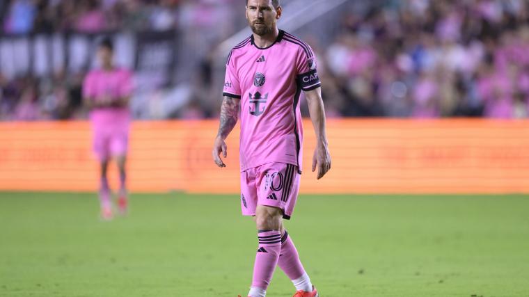 Lionel Messi during an Inter Miami soccer match