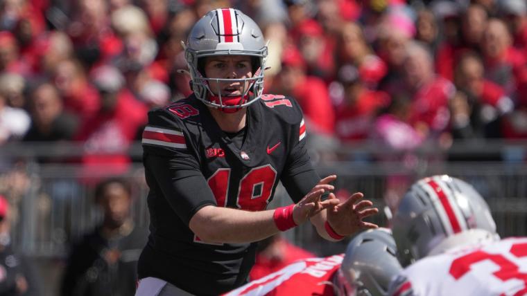 Ohio State QB competition not settled at spring game, but it appears there is a leader image