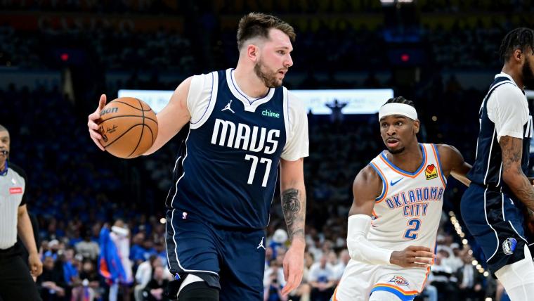 The latest on Luka Doncic's status for Game 2 vs. Thunder image