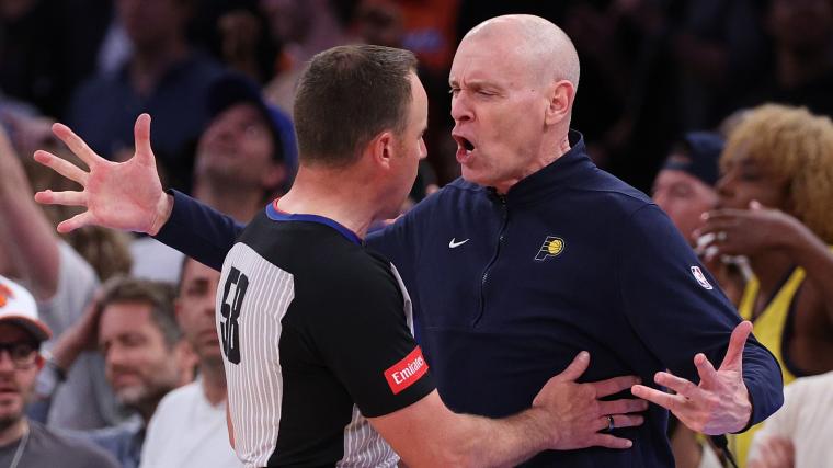 Pacers coach Rick Carlisle ejected after overturned double dribble image